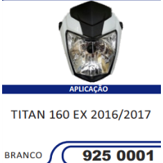 Carenagem Farol Completa Compatível Titan-160 EX 2016/2017 (Branco) Sportive